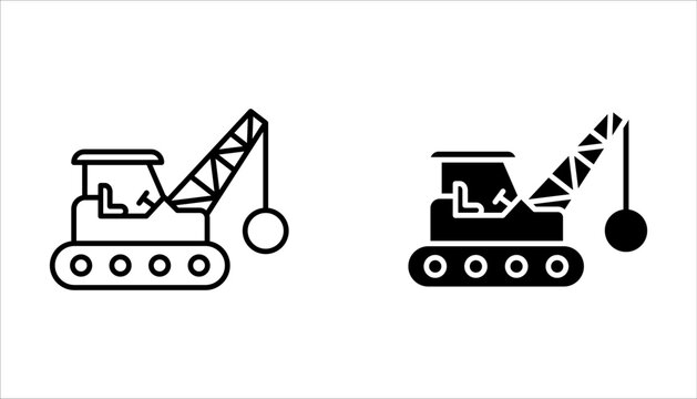 demolition icon set. vector icon for your website, mobile on white background