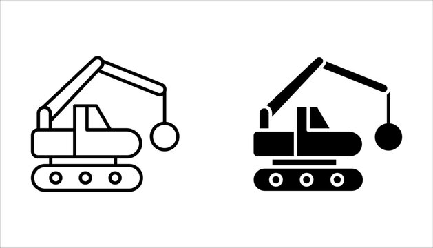 demolition icon set. vector icon for your website, mobile on white background