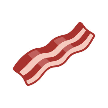 Delicious crispy bacon strip illustration
