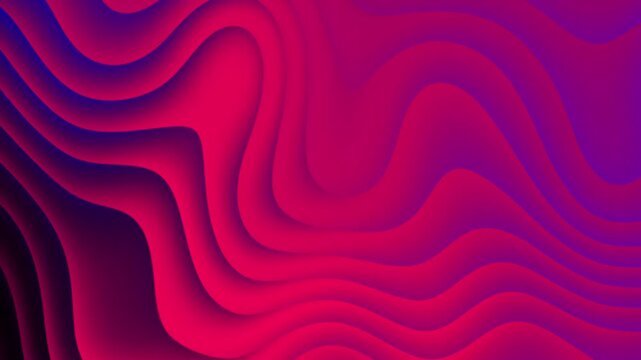 Abstract liquid motion background featuring flowing vibrant pink and purple waves in a smooth digital animation video clip design