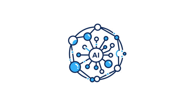 Artificial Intelligence Network Structure Abstract Concept.
