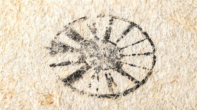 Vintage Postage Stamp Macro Detail Showing Intricate Engraved Patterns and Aged Paper Texture with Faded Ink and Postal Marks, A Historical Philatelic Artifact for Collection and Mail Concept