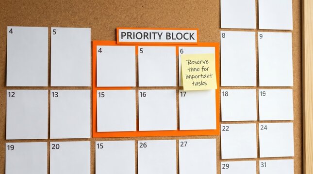 Calendar Priority Block For Important Tasks
