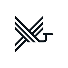 Naklejka premium minimalist and simple lines of a flying stork logo vector