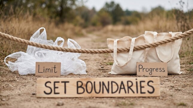 Eco Bag Versus Plastic Waste for No Plastic Day