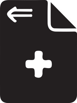 Modern flat design icon showing undo and plus functions together