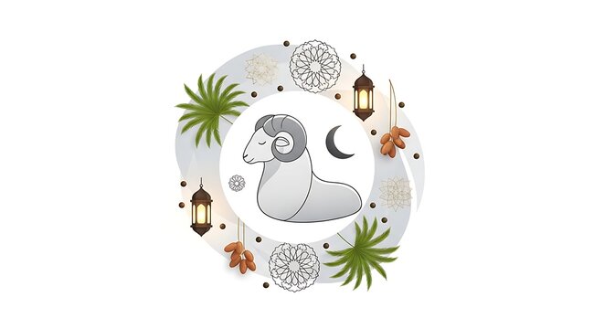 Zodiac sign Aries astrology symbol design.