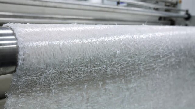 Closeup medium shot of bright highreflectance pulp drying under controlled conditions emphasizing the cleanliness and quality needed for regenerated fiber manufacturing