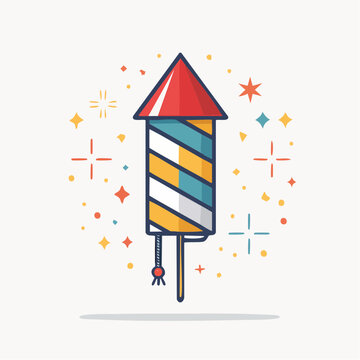 Firework Rocket Illustration