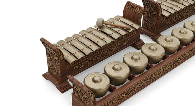 Traditional Indonesian gamelan musical instrument.