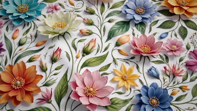 seamless pattern with flowers
