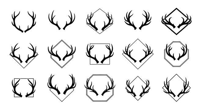 Deer Antlers Logos and Shapes.