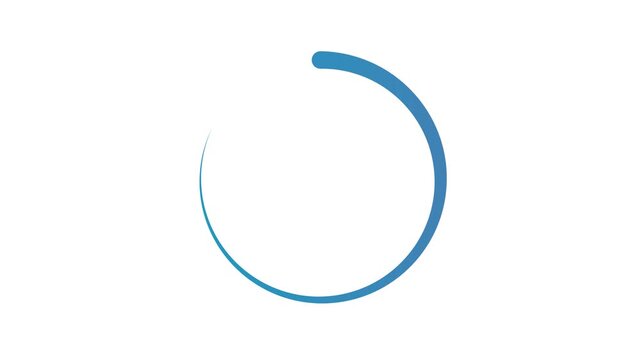 Loading circle animation, Animation spinning load icon with alpha layer transparent background, waiting for download.