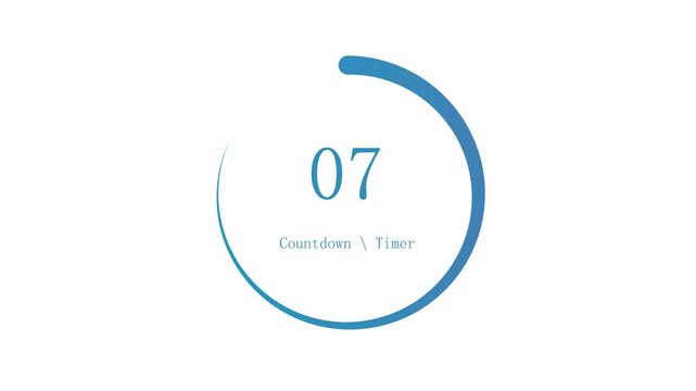 10 second countdown timer, animation . Simple 10-second countdown timer version