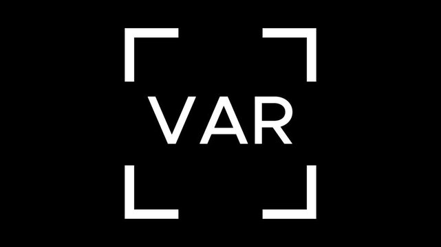 football var icon.animated white and red var icon on a green screen or transparent background alpha channel.