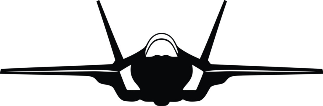 F-35 Lightning II Stealth Fighter Jet Clean Silhouette