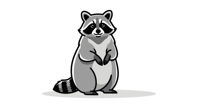 Charming Raccoon Portrait A Detailed Illustration Of Wildlife.