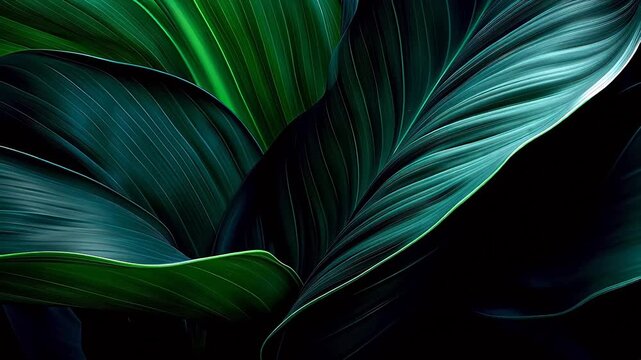 Digital abstracted jungle flora background