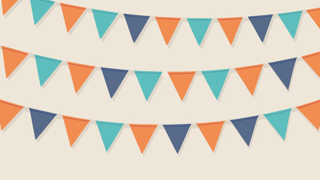 triangular pennant banners colorful vector triangle banner