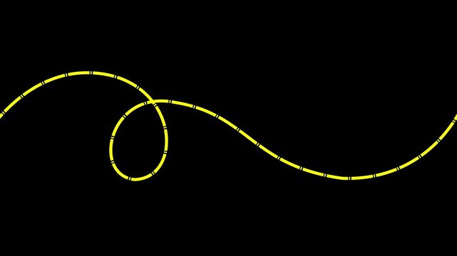 Dotted curved path line abstract dashed swirl trail design element curved line, swirl line wave path trail route.