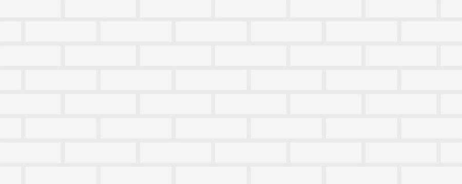 White brick wall texture, seamless cladding pattern for interior decoration, kitchen backsplash, plastic panel, building exterior design. Abstract minimalist background, vector eps 10