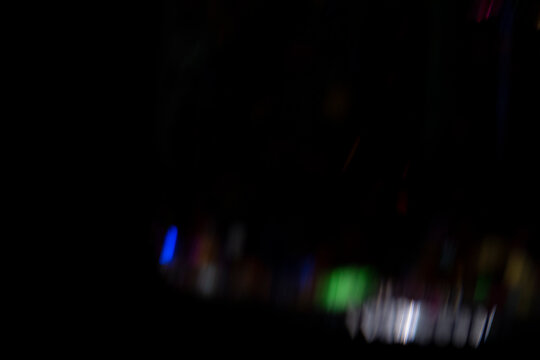Abstract Colorful Light Leaks and Streaks on Dark Background