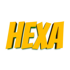 Hexa. Copa do Mundo de Futebol. Copa do Mundo 2026. Seleção brasileira. Estilo Cartoon. © Maressa