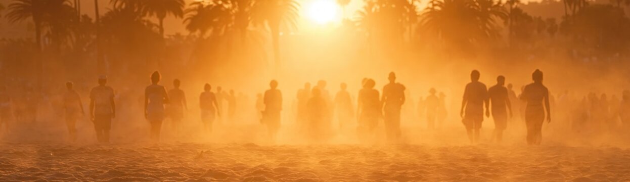 summer heat wave with hot weather