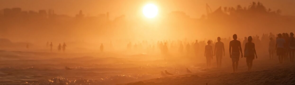 summer heat wave with hot weather