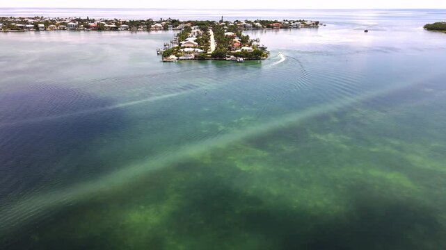 Little Torch Key Tropical Coastal Homes Along the Shoreline in Key West
