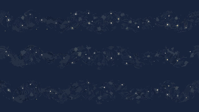 three rows of fluid wave formations vector