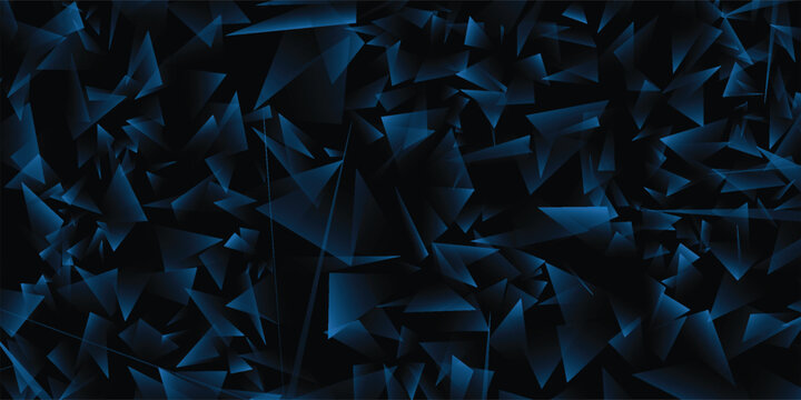 Technology Inspired Blue Triangle Network for Branding visual design