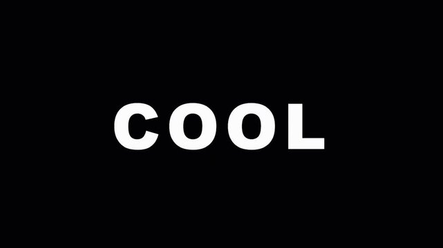 Cool, trendy, black and white, typography, text, word