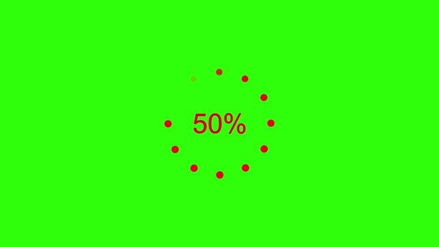 Bright neon ten percent discount sale sign on vibrant green background with glowing dots