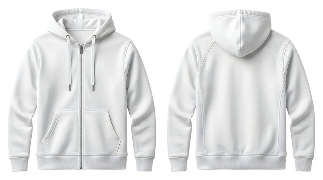 Light gray hoodie with drawstring and front pocket