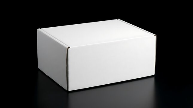 Blank white cardboard box mockup for shipping or product packaging delivery e-commerce parcel storage logistics solutions
