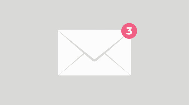 Notification icon with unread message.