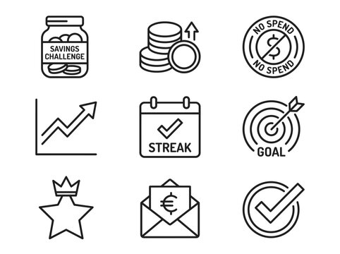 Financial Icons Collection for Savings and Goals