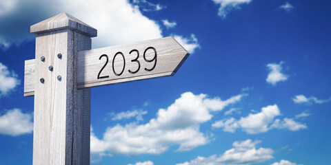 2039 - wooden signpost with one arrow © PX Media