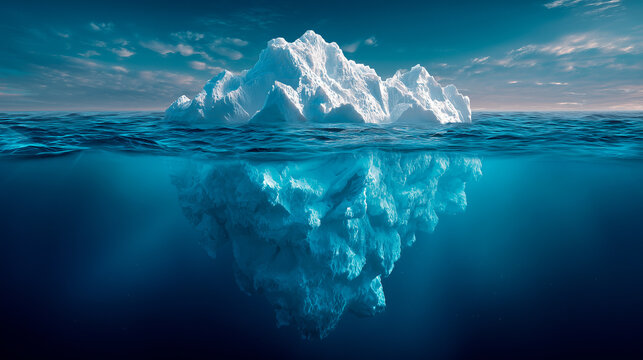 What we see is just the iceberg's tip; vast, hidden complexities lie underwater, making the unseen far more massive and influential than the surface.