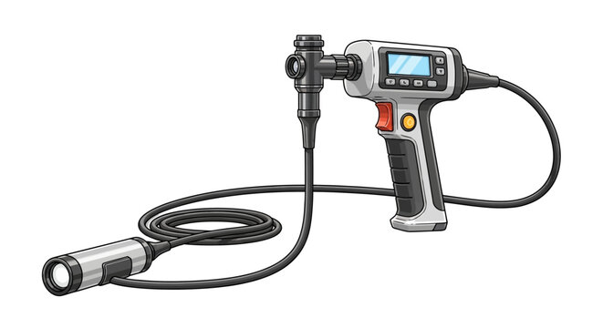 Digital infrared thermometer gun device.