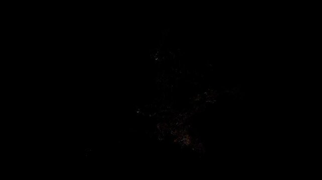 abstract explosions with strings with particles