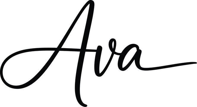Ava signature design showcases a fluid and modern aesthetic for contemporary personal branding.