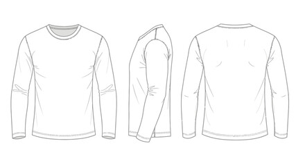 Long Sleeve Crew Neck Sweatshirt Design. © Micahel