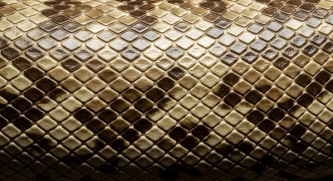 Detailed texture of snake skin with repeating diamond pattern and natural scales.