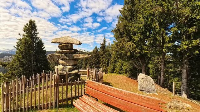 4K Timelapse alpine summer video with moving clouds at Mount Hartkaiser, Ellmau, Kufstein, Tyrol, Austria