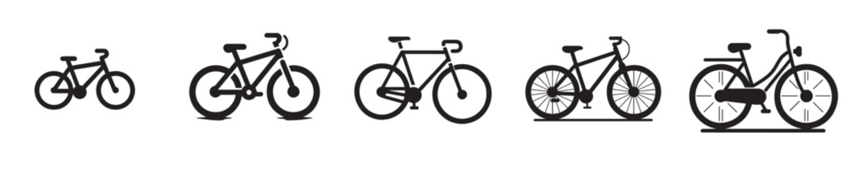Fototapeta premium bicycle icon in silhouette style
