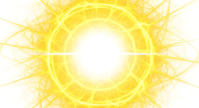 Golden circular energy ripple with glowing ring effect abstract particle luminous