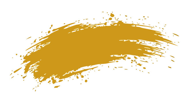 Warm yellow ochre stroke with rough drag