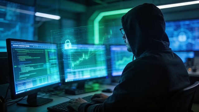 Generative AI conceptualizes cybersecurity with advanced data analysis
